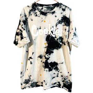 Cookies Tie-Dye T-Shirt With Multicolor Polka Dots Graphic 100% Cotton